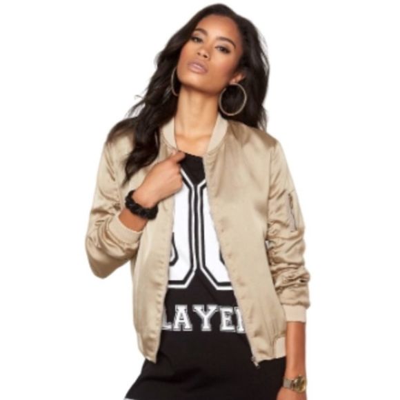 Forever 21 Jackets & Blazers - F21 gold bomber jacket L